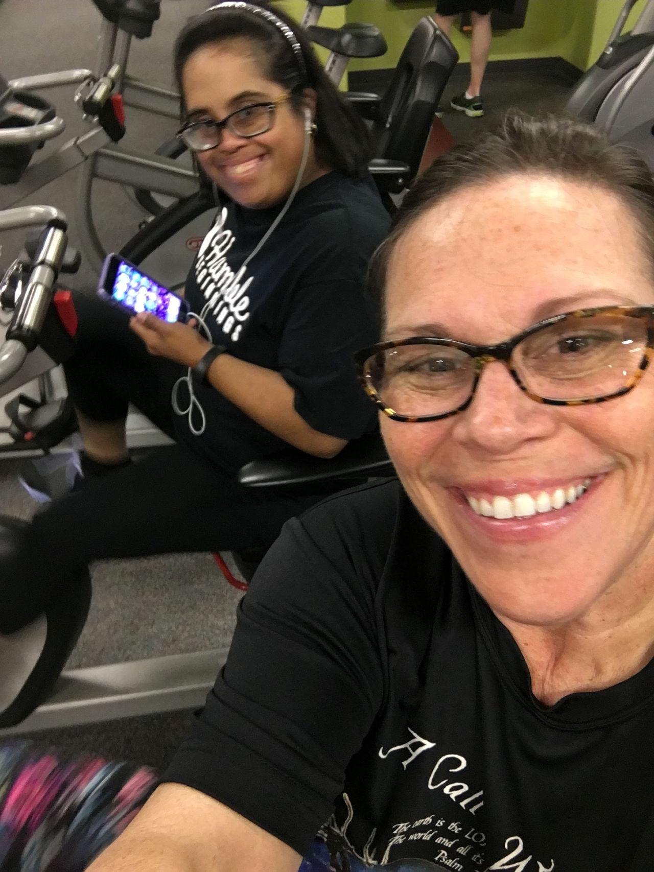 Kris and Natasha at the gym