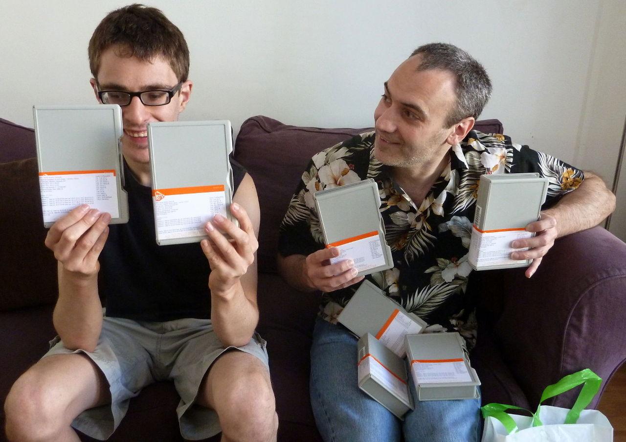 Lewis and Dan with the Season 2 tapes ready to be sent to OWN.